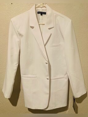 BlacknBianco Boy’s  White Tailored Blazer